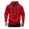 Новая мужская модная толстовка с капюшоном и множеством карманов