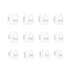 3D Gold French Style Fake Nails 24 Pieces Set With Metallic Decorations For Parties Weddings