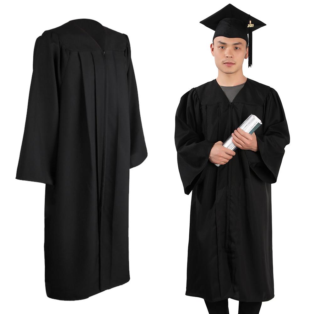 Grad University Graduation Gown Set 2023 Happy Graduation Mortarboard Hat Bling Removable Tassel