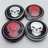 4pcs 60MM ( 56MM I.D) Skull Logo Emblem Car Wheel Center Caps Styling Accessories for Wheels Hub Rim Hubcaps Cover Badge Replace