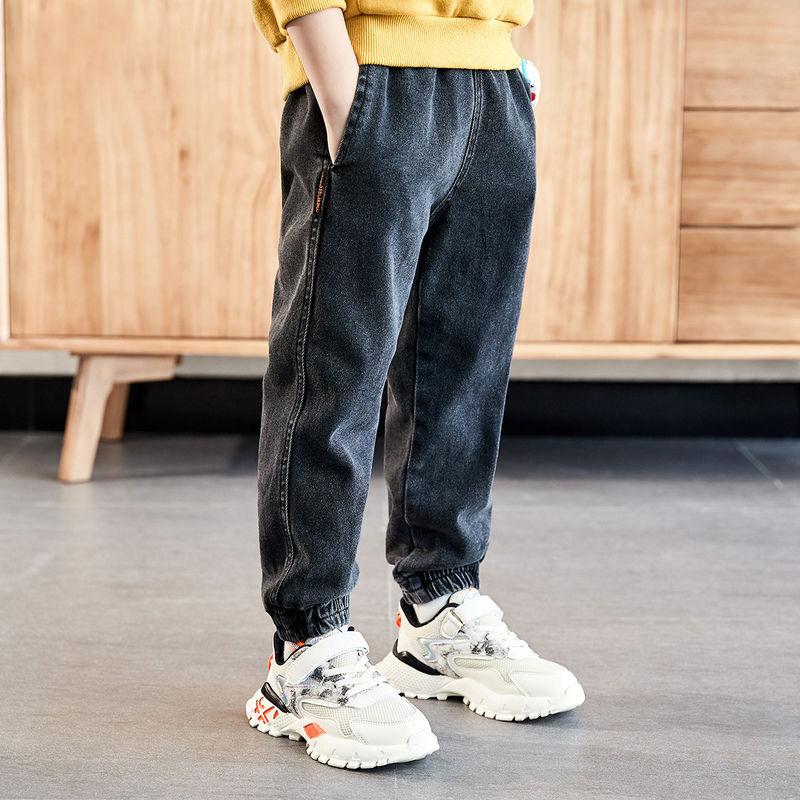 Осенне-зимние джинсы для мальчиков 4–13 лет, хлопковые детские джинсы, брюки, джинсы для маленьких мальчиков, детские бархатные брюки