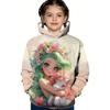 Adorable Anime Girl 3D Pattern Hoodie - Soft Long Sleeve Sweatshirt with Kangaroo Fall and Winter Seasons Perfect for Casual Daily Wear