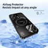 ABEEL For iPhone 15 Pro Max Magnetic Case Aluminium Alloy+PC+TPU Hollow Heat Dissipation Phone Cover