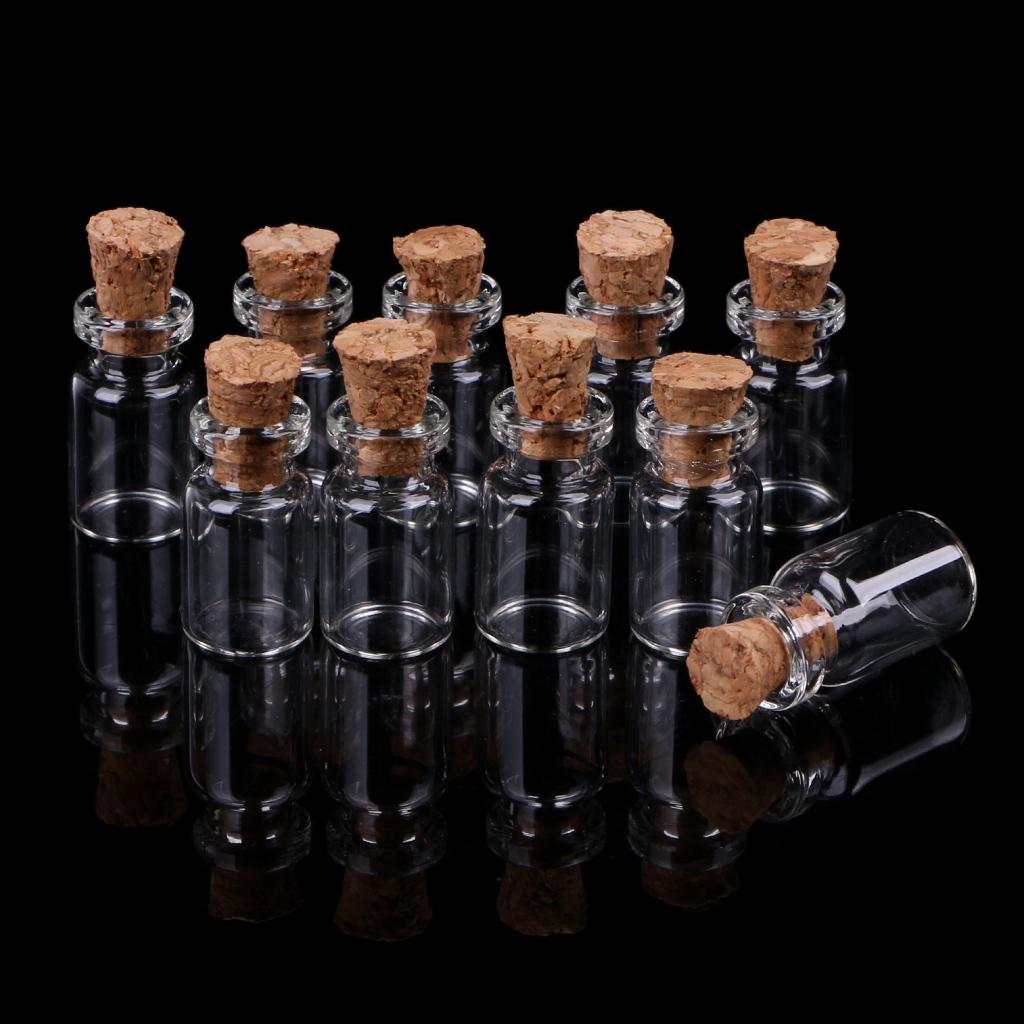 10 шт. Мини-стекло для флакона Wish Bottle с пробковой пробкой для хранения подвеска 0,5/1/2/