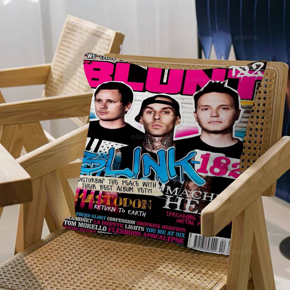 B-Blink 182 Rock-группа Наволочка мультфильм Подарок Чехол для подушки Спальня Дом Диван Стул Сиденье Декор наволочка