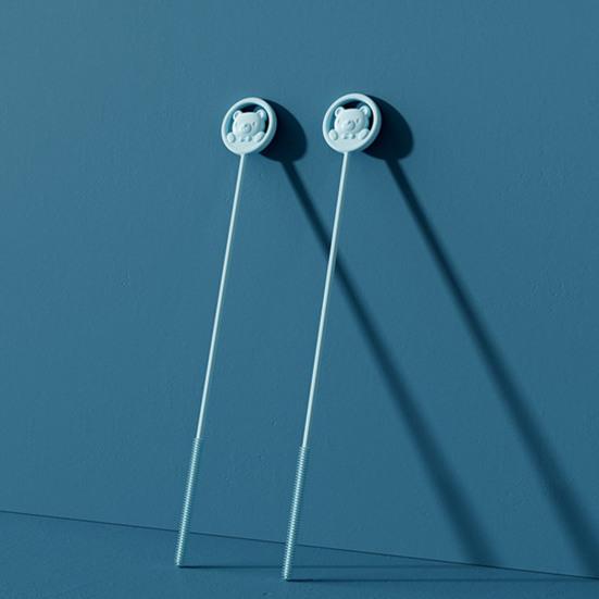 2 Pcs Reusable Silicone Straw Brush with Stainless Steel Bar Extra Long Pipe Cleaner Brush Straw Bottle Drink Lid Cleaning Brush Drinking Straw