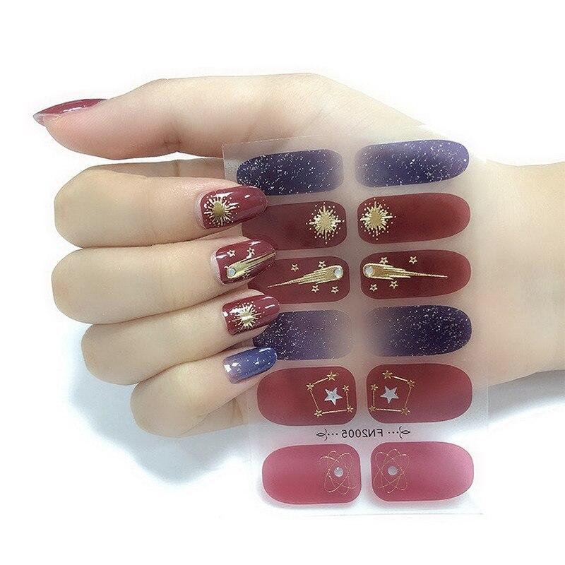 Наклейки для ногтей, бронзирующие, модные, с полным покрытием, наклейки для ногтей, маникюрные летние простые наклейки для ногтей, аксессуары для искусства, сделай сам, инструмент