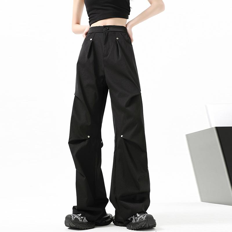 Женские теплые брюки-карго с флисовой подкладкой, свободные повседневные брюки прямого покроя с высокой талией, модные и удобные спортивные брюки