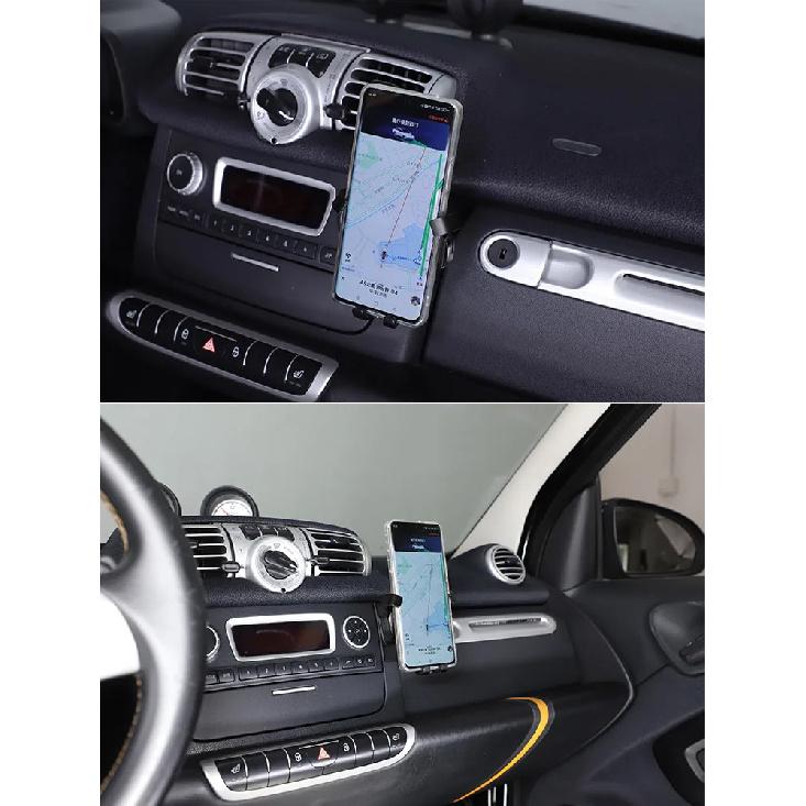 Для Mercedes Benz Smart 451 Fortwo Forfour 2011-2015 ABS Черный Держатель для телефона в машине Навигационный кронштейн GPS Аксессуары для интерьера