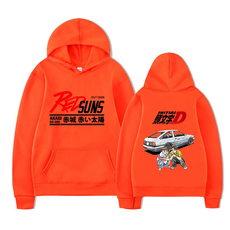 Anime Drift AE86 Initial D Graphic Hoodie Casual Goth Men Women Sweatshirt Fleece Oversized Couples Streetwear Hoodies