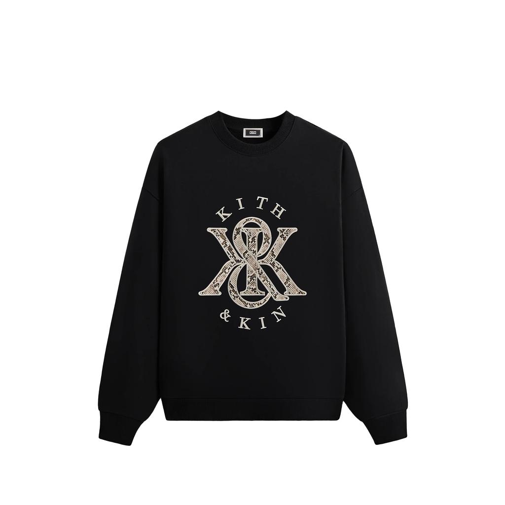 Kith K&K Python Nelson Свитшот Черный Мужские Топы KHM032807-001