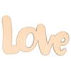 Decorative Object - ARTEMIO - Wooden Word 'Love' - Beige - 4x7x0.2 Cm - Unisex