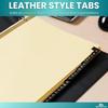 1InTheOffice Alphabet Dividers for 3 Ring Binder, A-Z Leather Dividers, 25-Tab, Black