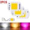 2 шт. Светодиодный чип 220 В 20 Вт 30 Вт 50 Вт COB чип Не нужен драйвер Светодиодные лампочки для прожектора точечного светильника Lampada DIY Освещение