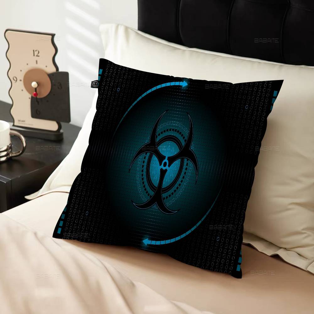 Игры Логотип Biohazard Наволочка Чехол на Подушку Дивана Декор Комнаты Подарок Ребенку
