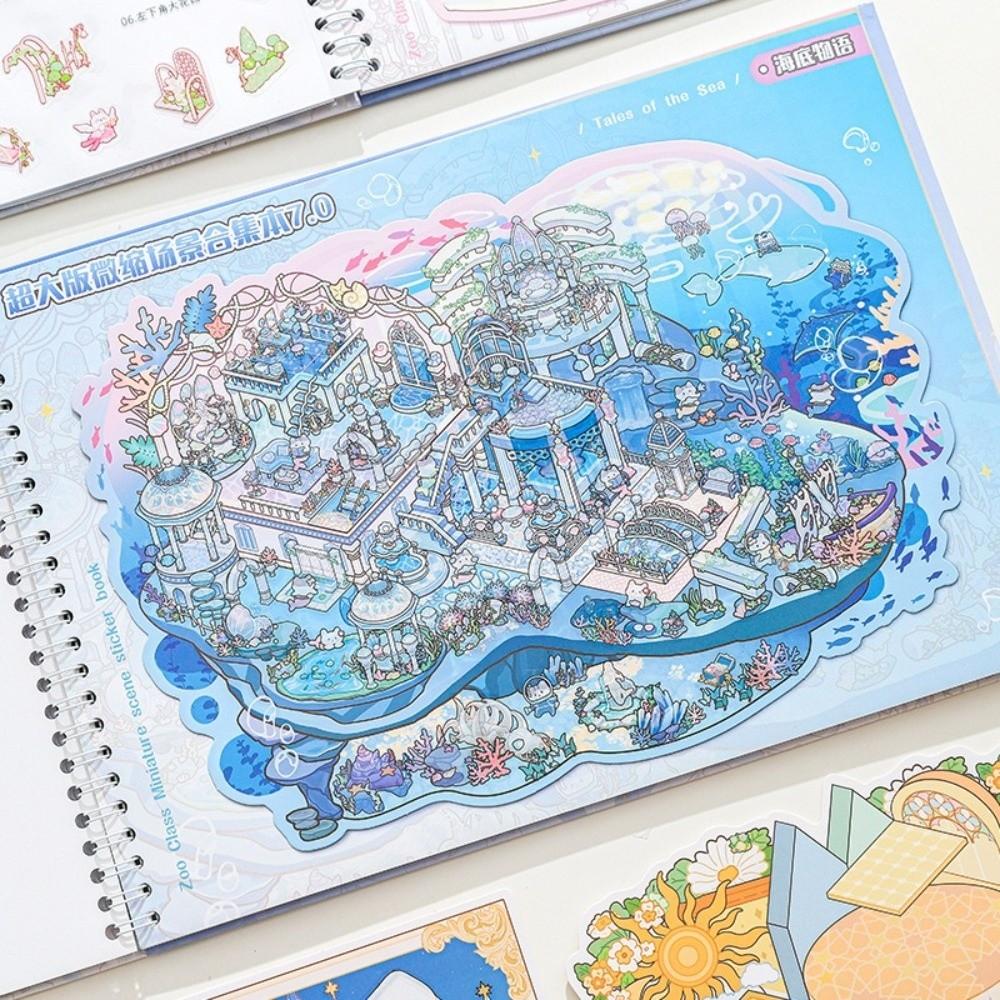 Large Size 3D Scene Sticker Cute Miniature Scene Sticker New Mini Scenery Stickers Children Gifts