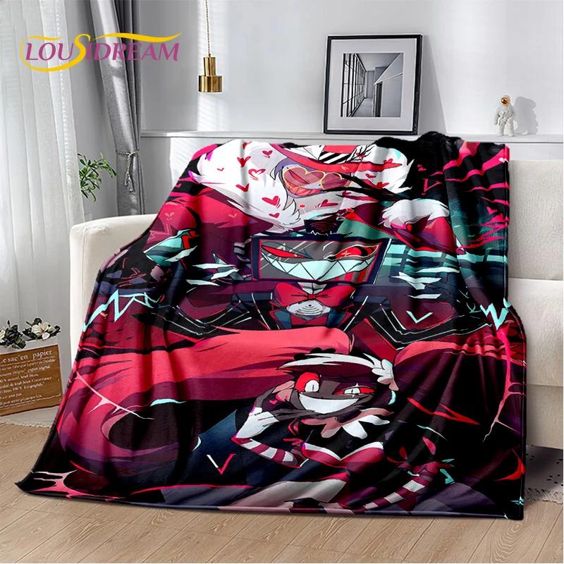 HHazbin Hotel Charlie Cartoon Soft Blanket for Home Bedroom Bed Sofa Picnic Travel Cute Throw Blanket Gift for Kids and Fans
