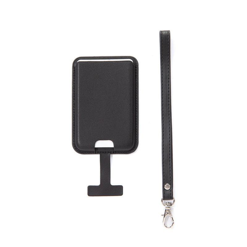 Магнитный Для Кожаный Кошелек Держатель для Карт Для Iphone 16 15 Pro Max С Шнурком против Потери Чехол-Кошелек Держатель для Банковских ID-Карт