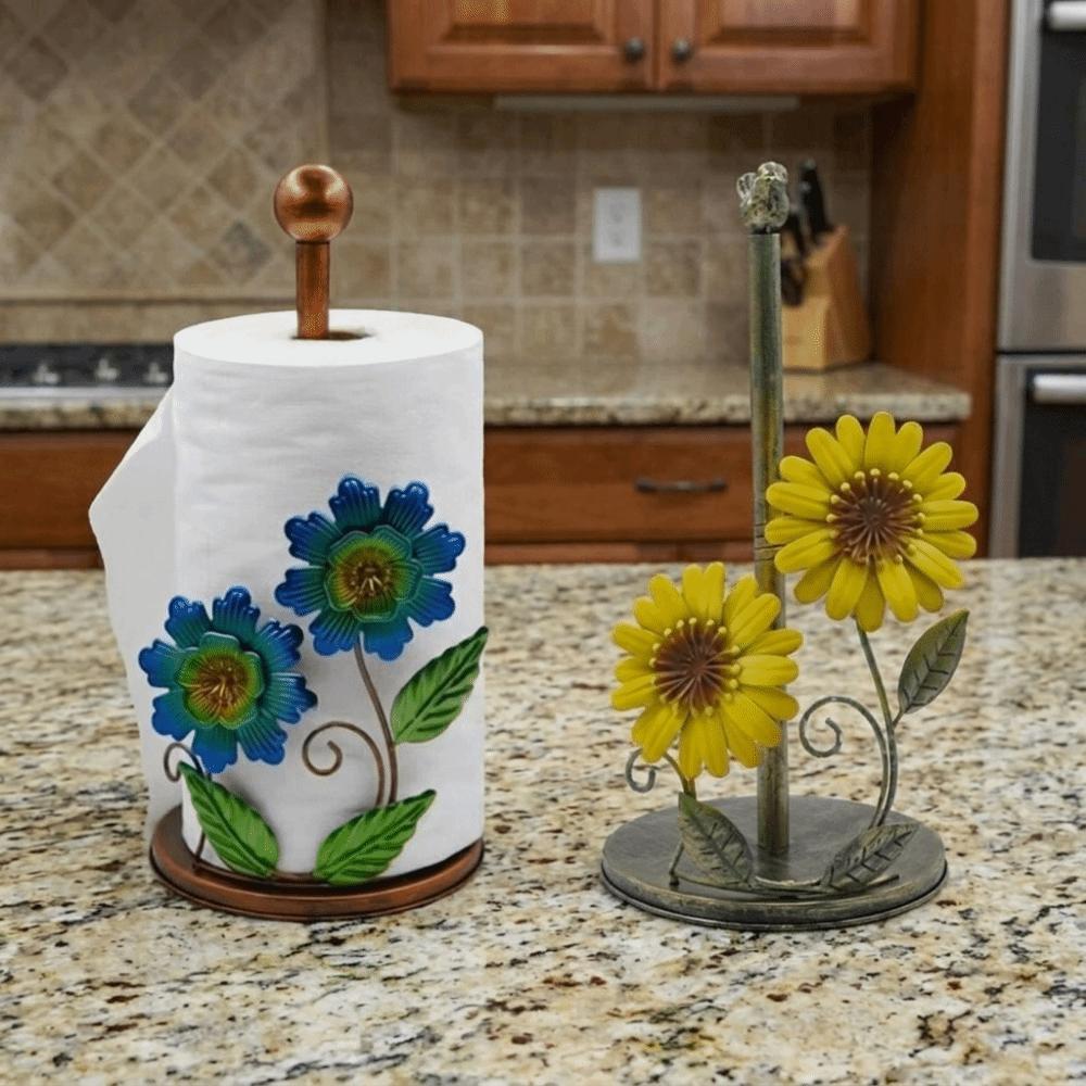 Freestanding Sunflower Paper Towel Holder Anti-Skid Paper Towel Rack Home Decor