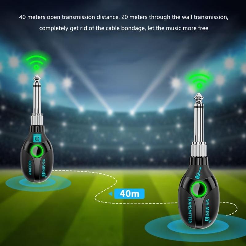 2,4 ГГц Аксессуары для электрогитары Беспроводная система передатчика и приемника для беспроводного усилителя Гитарные разъемы