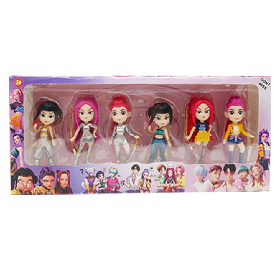 Аниме Kpop Охотники на демонов Охотник на ведьм Мальчики Высокая внешность ПВХ Кукла Куклы Группа мальчиков Декоративная кукла Праздничные подарки В коробке