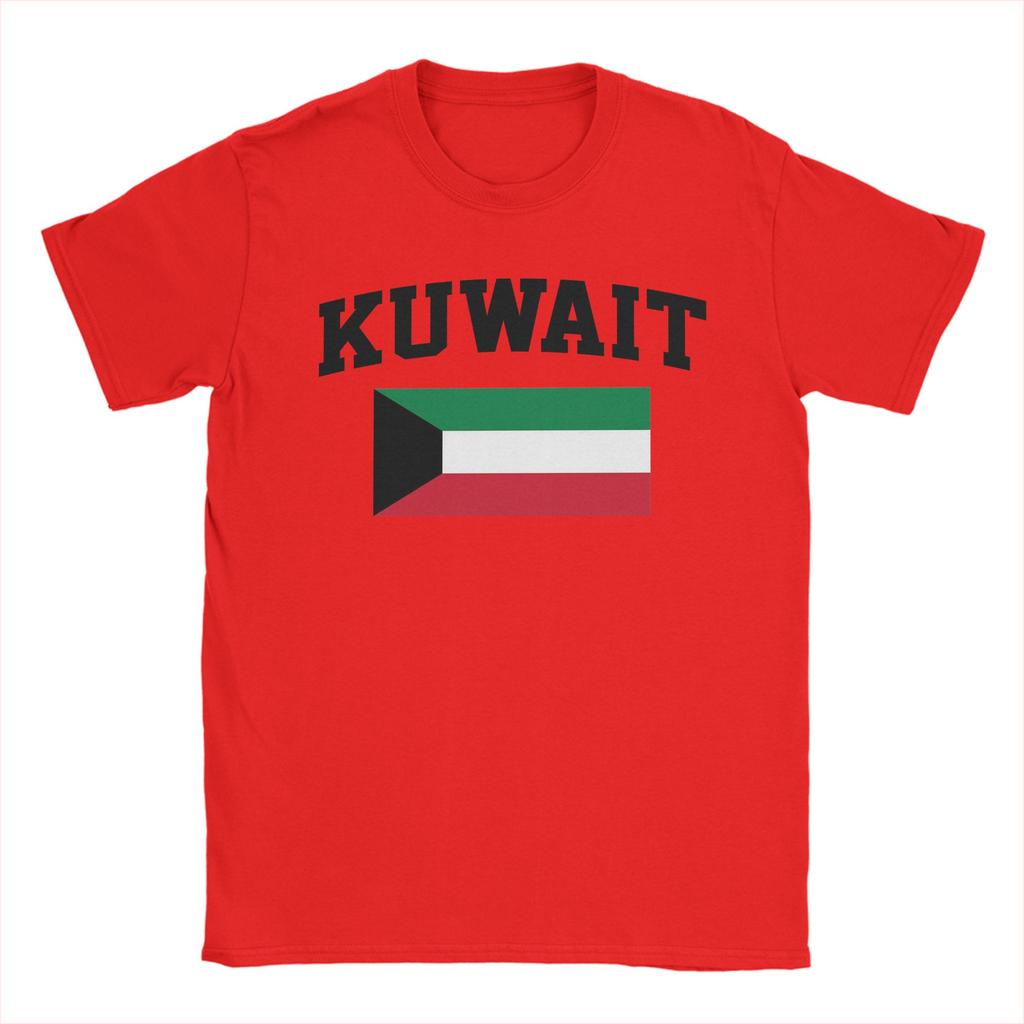 Kuwait Flag TShirt Unisex Funny Cotton Tee Shirt Round Collar Short Sleeve T Shirts Plus Size Clothes