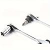 A 72-tooth Double-ended Mini Ratchet Wrench, 1/4 Socket and Screwdriver - Chrome Vanadium Steel Multipurpose Screwdriver and Socket Hand Tools