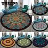 Round Carpets for Living Room Vintage Floral Large Area Home Decor Luxury Bohemian IG Exotic Art Soft Bedroom Polyester Rugs
