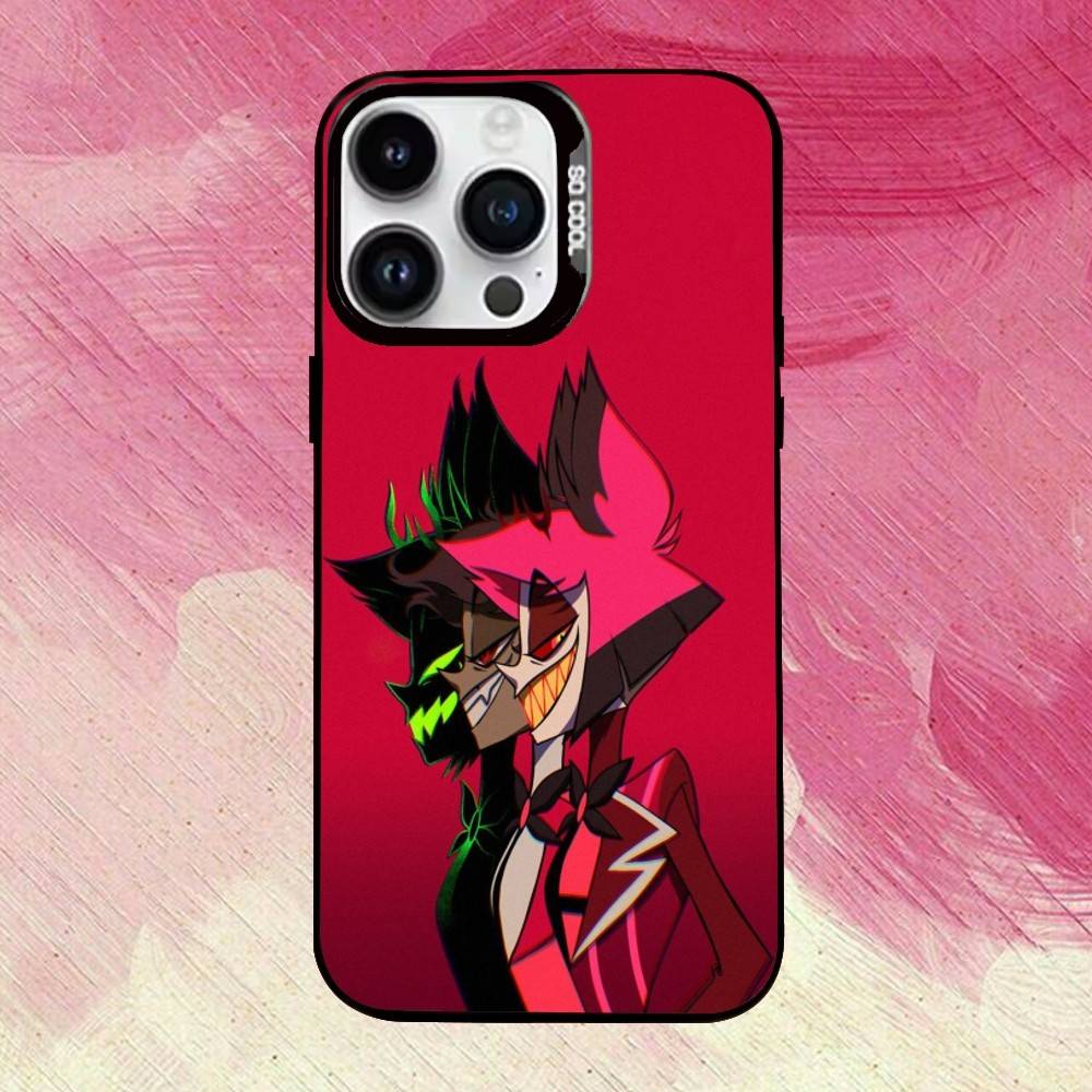 H-Hazbin H-Отель A-Аластор Чехол для телефона для iPhone 17,16,15,14,13,12,11 Plus,Pro Max,XS,Цветной Серебряный Позолоченный Внутренний Чехол