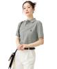 POLO RALPH LAUREN Хлопковая сетчатая рубашка-поло Custom Slim Fit - Серая