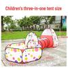 Popular Foldable Children's Tent & Tunnel Playhouse with Basketball and Ocean Ball Pit