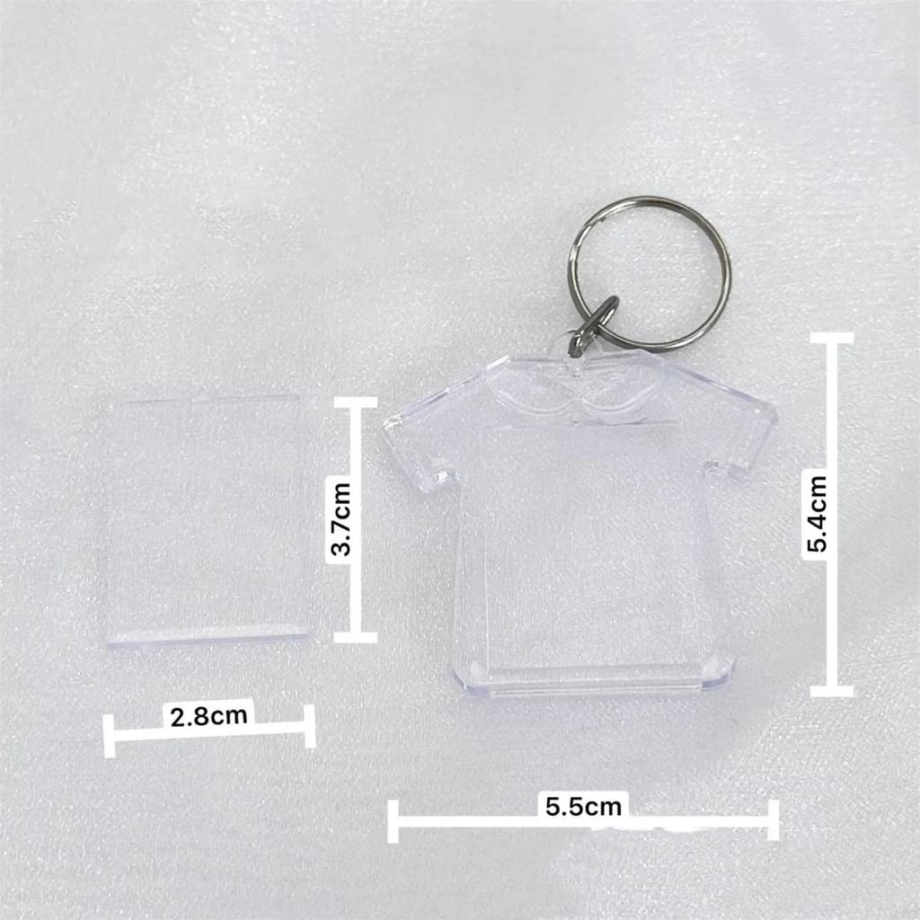 1Pc INS Simple Transparent Acrylic 1-inch Photo Frame Korean Kpop Idol 1-inch Photocard Protective Display Key Chain Bag Pendant