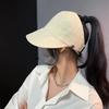 Sun Protection Hat with Ponytail Opening Duck Tongue Sun Hats Foldable Fisherman Hats