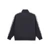 Li Ning X Jason Wu Collaboration Sports Fashion Series Letter Embroidery Loose Sports Jacket Unisex Jacket Black AWDRH04-1