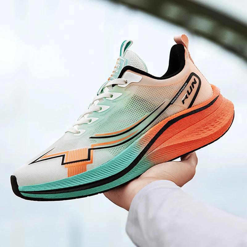 Summer Mens Sports Shoes Racing Trend Comfortable Training Shoes Marathon Anti Slip And Wear-Resistant Running Shoes