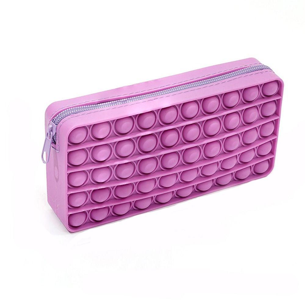 Large Capacity Silicone Pen Case Decompression Bubble Stationery Storage Bag Fidget Toys