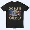 God Bless America Eagle USA Flag 4th of July Retro Patriotic T-Shirt