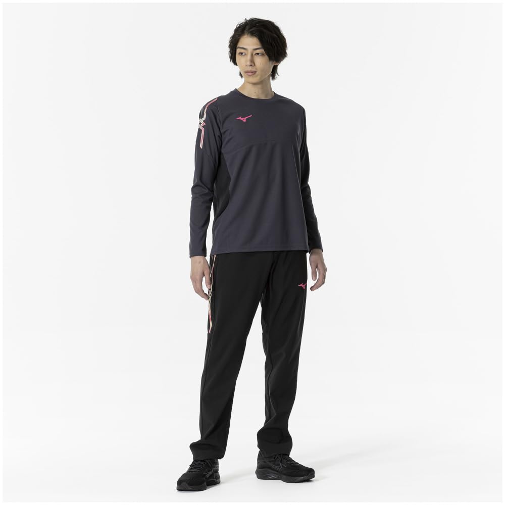 Mizuno 32MAA630 Training Long Sleeve Ombre Size L MC-LINE Wear, T-Shirt, Moisture-Wicking, Quick-Drying, Blue-Gray,
