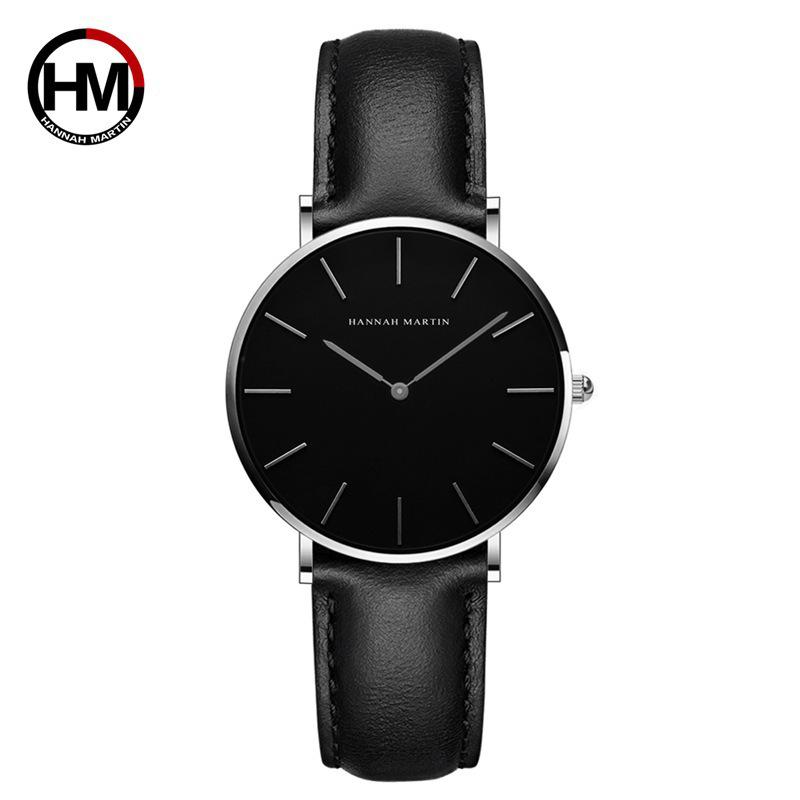 Women's Waterproof Quartz Watch with Leather Strap - Japanese Movement