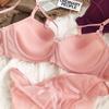 Women Lace Underwear Sexy Hollow Push Up Bra Set Classic Bandage Lingerie Fashion Fluorescent Plus Size C D Brassiere