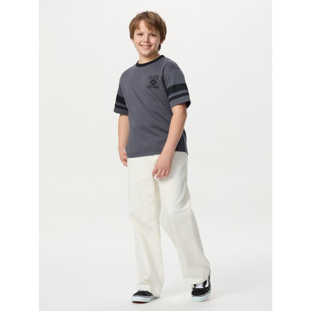 Uniqlo Детский свитер Airism CoTTon с круглым вырезом и рисунком T Line 