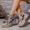 Модные женские кроссовки на толстой подошве с дышащей сеткой, спортивная обувь на платформе, женская мода, повседневная обувь на шнуровке, Mujer 2025