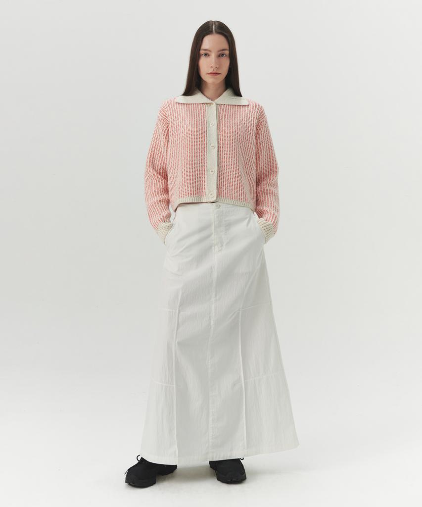 Levar Tucking Reversible Knit Cardigan - Orange