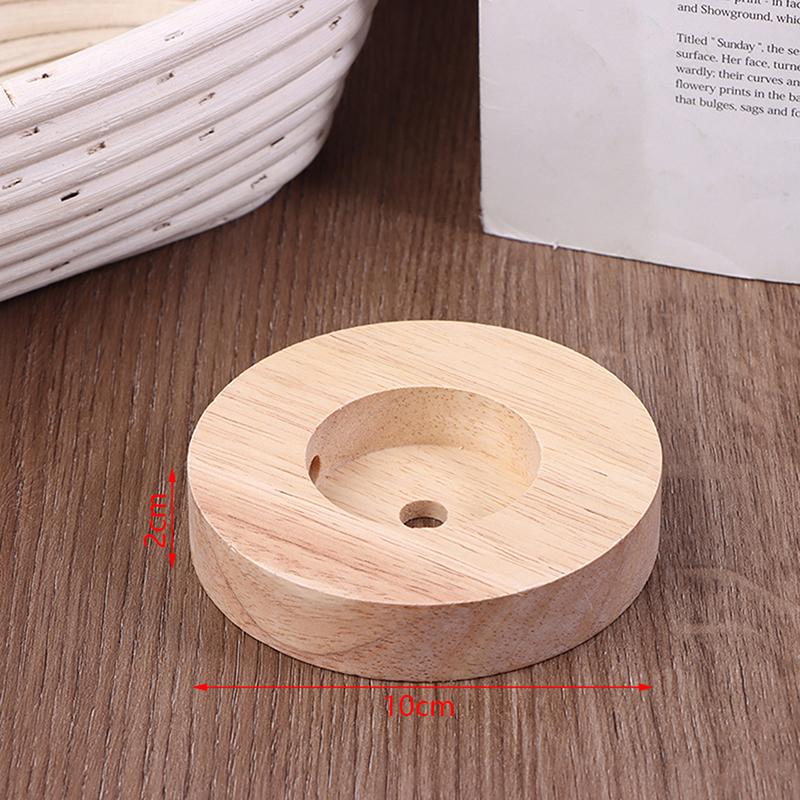 10Cm 12Cm 15Cm Wood Table Lamp Base Round Solid Wood Display Lamp Base Light Parts Stand For Diy Table Lamp Bases