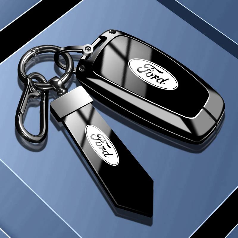 New 2026 Car Sticker Ford New 2025 Hot Zinc Alloy Car Smart Key Case Cover Keyless Shell for Ford Fusion Mustang Kuga Ecosport E