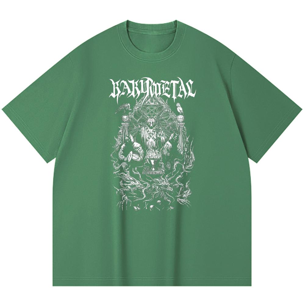 Хлопковая футболка плотностью 230 г/м² 100% Хлопок Heavy Metal Футболка с принтом рок-группы Популярная музыка Унисекс Тяжелая хлопковая футболка