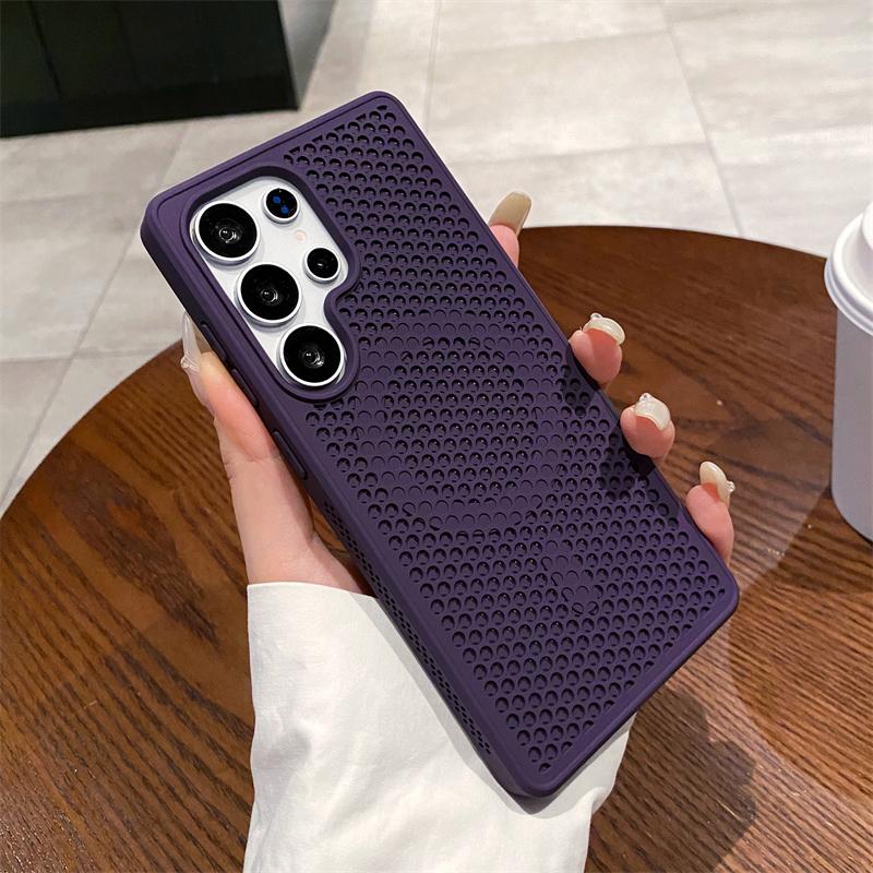 Роскошный дышащий чехол Magsafe для Samsung S25 S24 S23FE S22 Ultra Plus с магнитной беспроводной зарядкой, твердый чехол