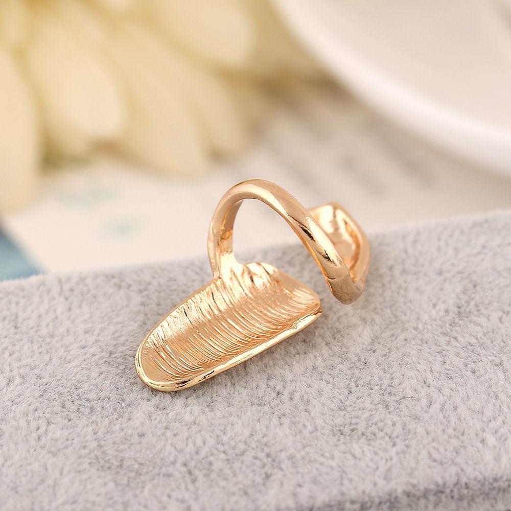 False Jewelry Gold Metal Ring Nail Fashion Rings Women Silver