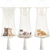 Bohemian Handwoven Pet Cat Nest Hammock Swing Bed Wall Hanging Basket With Mat