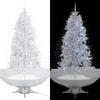 Day and Night - Day and Night Christmas Tree with Snow with Base In White Umbrella 190 Cm